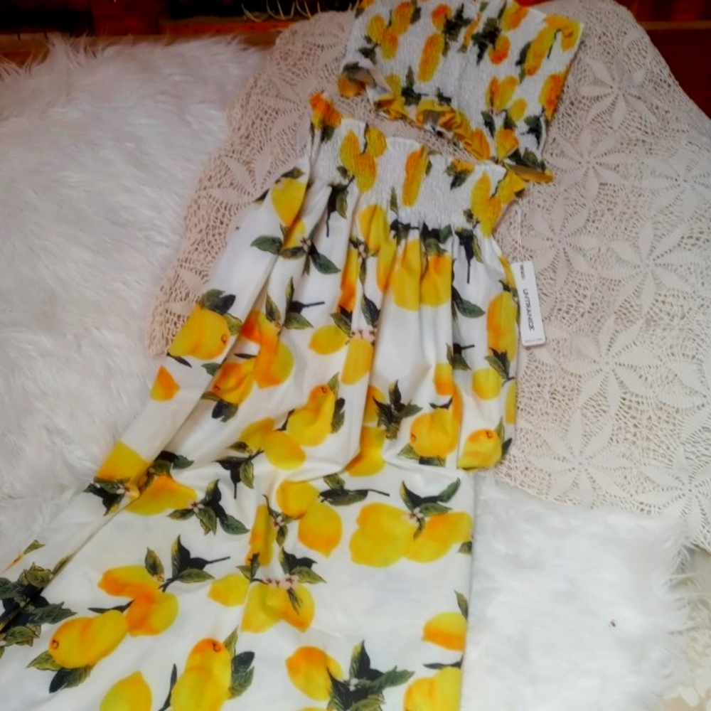 NWT Lemon Top and Skirt Set